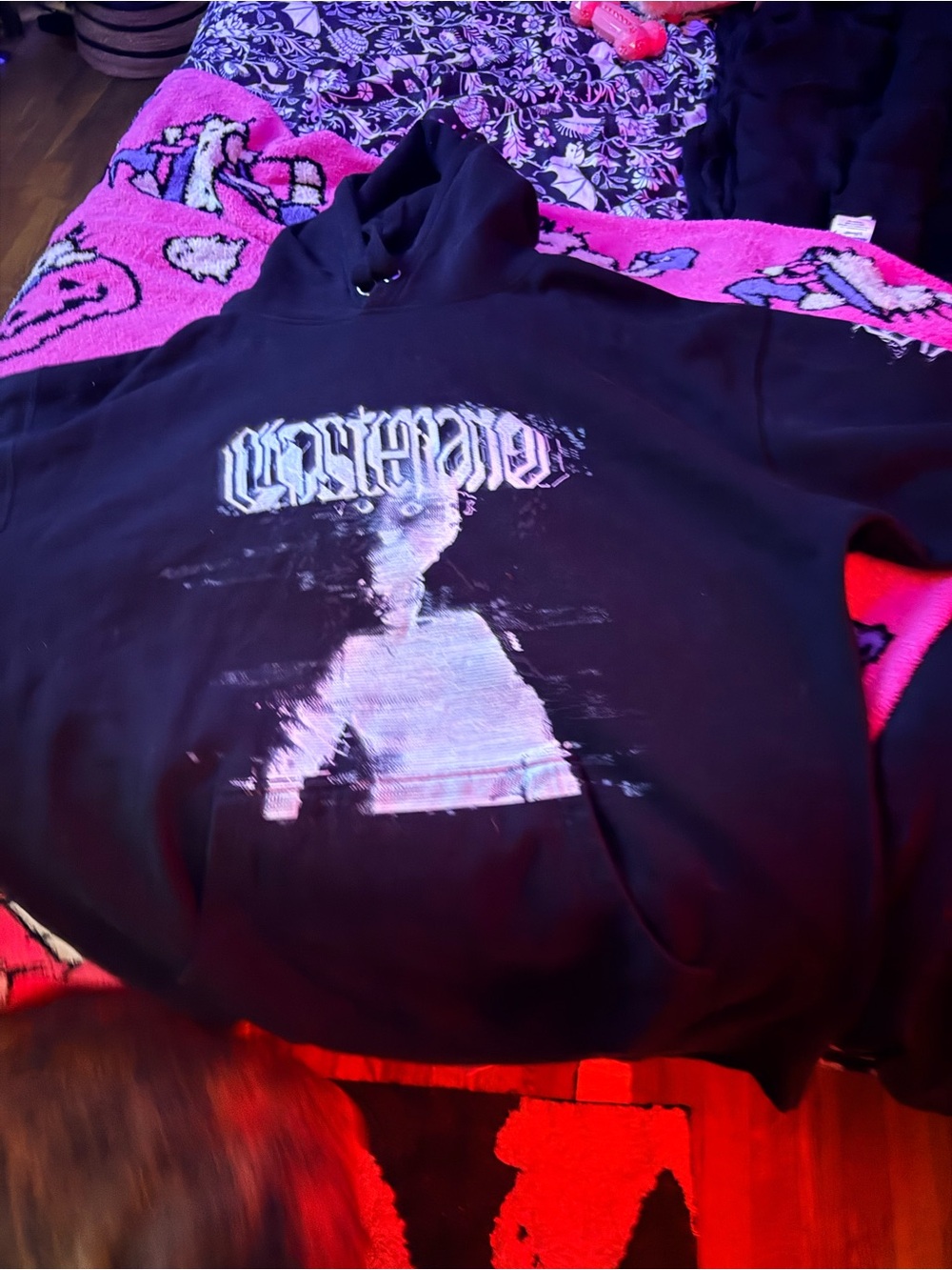 Black Graphic Hoodie Sweatshirt - Men